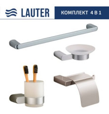 Набор аксессуаров для ванной Lauter 21SH1061 + 21SH1051 + 21SH110А1 + 21SH70101 Chrome, 4 предмета