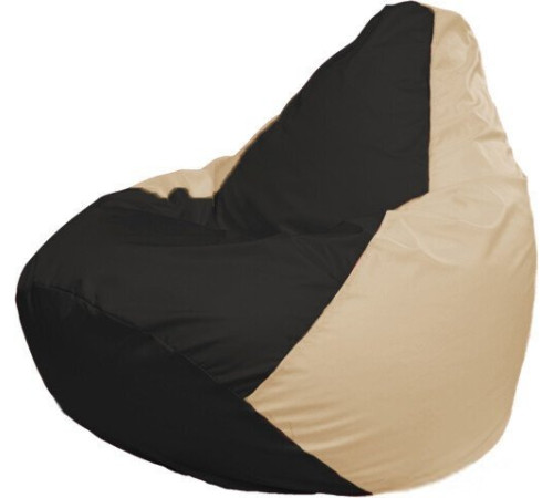 Кресло-мешок Flagman Груша Макси Г2.1-402 бежевый/черный