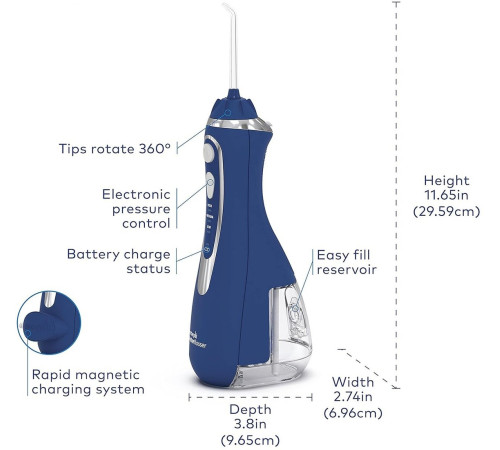 Ирригатор  Waterpik WP-583 синий