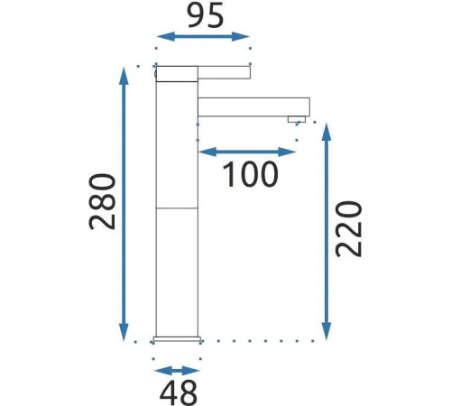 Смеситель Rea Polo B9942 белый/хром