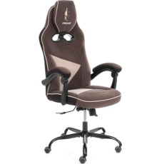 Игровое геймерское кресло TetChair Arena metalBL велюр, коричневый/бежевый, 6/7