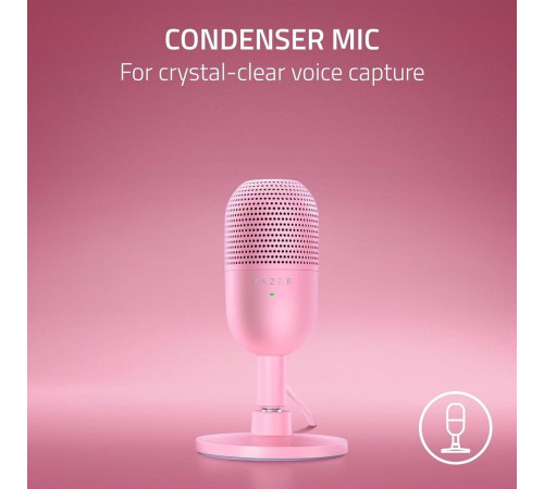 Проводной микрофон Razer Seiren V3 Mini Quartz Pink