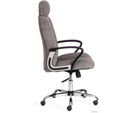 Офисное кресло TetChair Oxford хром/флок серый