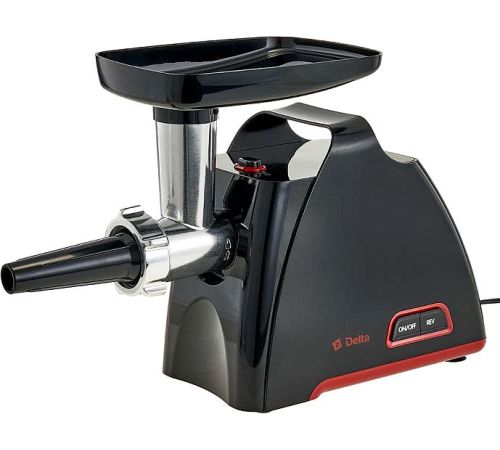 Мясорубка Delta DL-6105M черный/красный