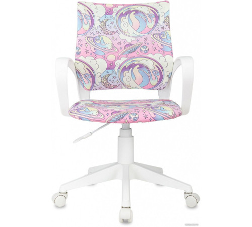 Офисное кресло Бюрократ Burokids 1W 1942510 мультиколор розовая луна/пластик белый