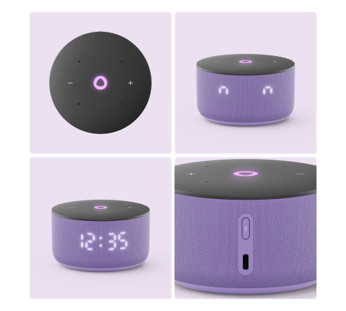 Умная колонка Яндекс Станция Мини 3 с часами фиолетовый