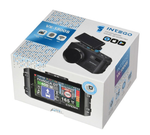 Видеорегистратор-радар детектор-GPS информатор 3в1 Intego VX-1300S 4К