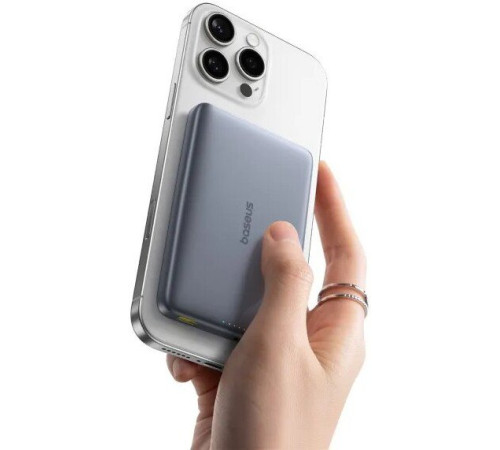 Внешний аккумулятор Baseus PicoGo AM41 Ultra-Slim Qi2 Magnetic Power Bank 10000mAh серый
