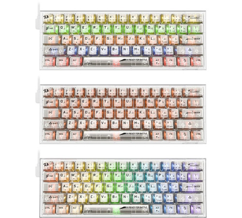 Клавиатура Redragon Fizz прозрачный/белый