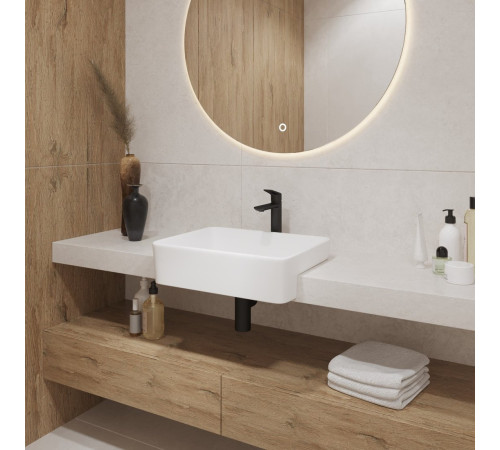 Умывальник Lauter 21675 + клапан 21190W + сифон 21635W белый матовый