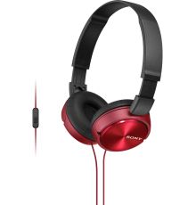Наушники с микрофоном Sony MDR-ZX310AP красный