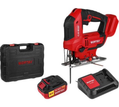 Электролобзик Wortex CJS 8030 1333371 с 1-им АКБ, кейс