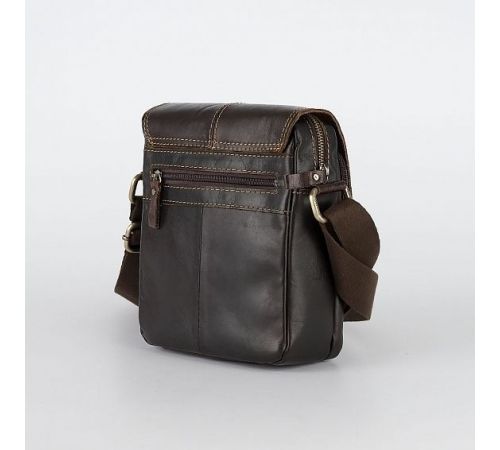 Сумка через плечо Poshete 196-3490-DBW коричневый