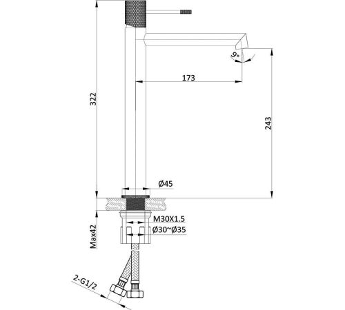 Смеситель Vincea VBF-1D2BG