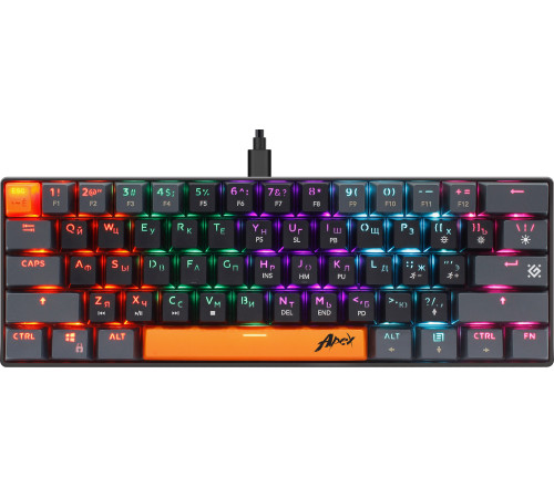 Клавиатура Defender Apex GK-002 черный/серый