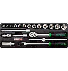 Набор торцевых головок  Toptul GCAT2001 20 предметов