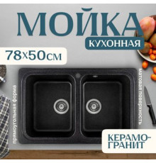 Кухонная мойка Saniteco Vetus черный
