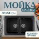 Кухонная мойка Saniteco Vetus черный