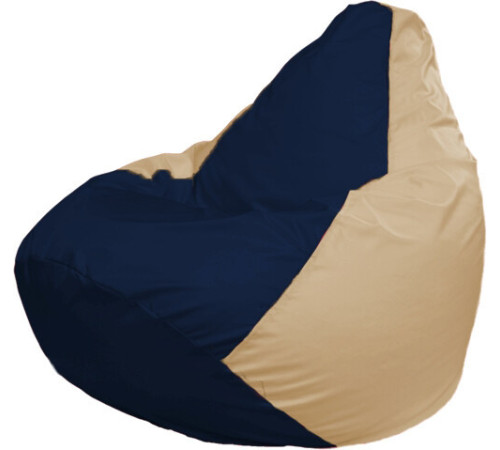 Кресло-мешок Flagman Груша Макси Г2.1-42 бежевый/синий темный