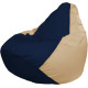 Кресло-мешок Flagman Груша Макси Г2.1-42 бежевый/синий темный
