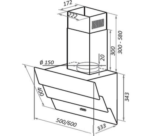 Кухонная вытяжка HOMSair Vertical 60 Glass белый
