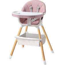 Высокий стульчик Nino Lark розовый