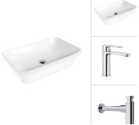 Умывальник Lauter 21370 + Moon 21СK691C с сифоном 21635CH хром