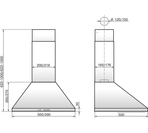 Кухонная вытяжка Elikor Вента 60П-650-К3Д белый