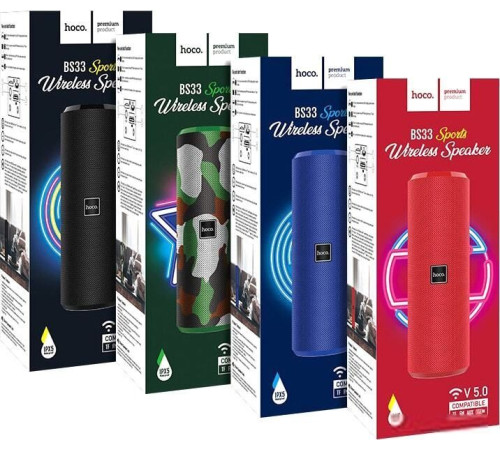 Беспроводная колонка Hoco BS33 Voice зеленый камуфляж