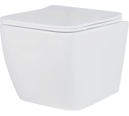 Унитаз подвесной Roxen Cube в комплекте с инсталляцией StounFix Dual Fresh 6 в 1 968436 кнопка: сатин