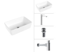 Умывальник Lauter 21674A + Moon 21СK81691C + сифон 21635CH + дон.клапан 21190CH хром