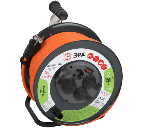 Удлинитель ЭРА RMx-4es-3x2.5-40m-IP44 Б0052921