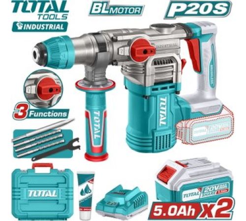 Перфоратор Total TRHLI202885 с 1-им АКБ, кейс