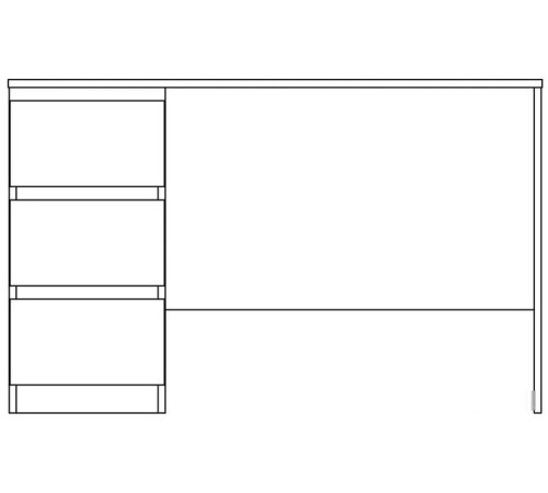 Стол Mio Tesoro Кастор 3 ящика 116x65 2.03.06.090.3 дуб сонома