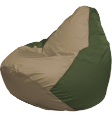 Кресло-мешок Flagman Груша Г2.1-82 тёмно-бежевый/тёмно-оливковый