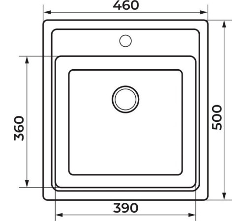 Кухонная мойка Granrus GR-460 белый
