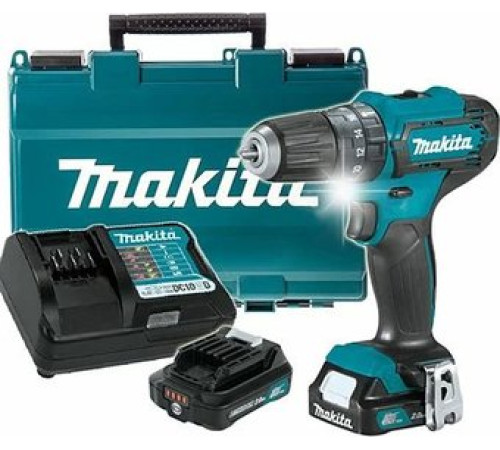 Ударная дрель-шуруповерт Makita HP333DWAE с 2-мя АКБ, кейс