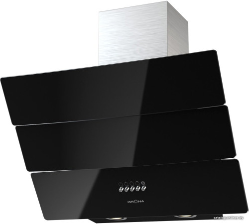 Кухонная вытяжка Krona Inga 600 push button черный/нержавеющая сталь