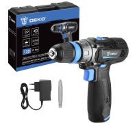 Дрель-шуруповерт Deko ZKCD12V PRO 084-1013 с 2-мя АКБ, кейс
