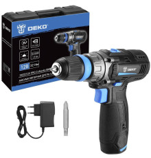 Дрель-шуруповерт Deko ZKCD12V PRO 084-1013 с 2-мя АКБ, кейс