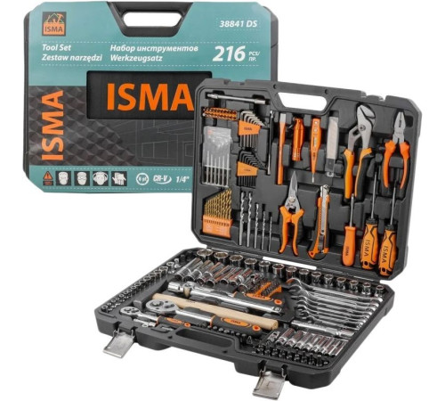 Универсальный набор инструментов ISMA ISMA-38841DS 216 предметов