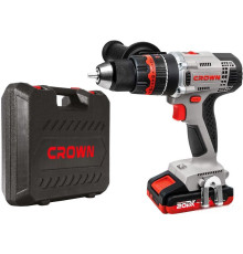 Ударная дрель-шуруповерт Crown CT21075HMX-2 BMC с 2-мя АКБ, кейс