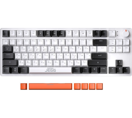 Клавиатура JEGG ZA87 Pro White Black Orange TNT Yellow