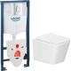 Унитаз подвесной Lauter Square 214903 + GROHE Rapid SL 39504000 + GROHE 37131000 округлая, хром