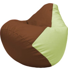 Кресло-мешок Flagman Груша Макси Г2.3-0704 коричневый/светло-салатовый