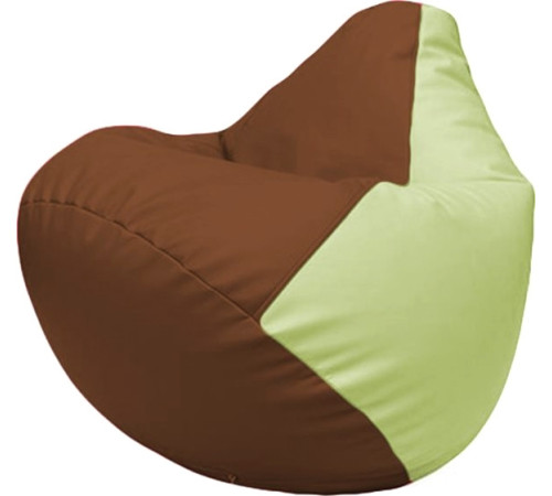 Кресло-мешок Flagman Груша Макси Г2.3-0704 коричневый/светло-салатовый