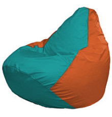 Кресло-мешок Flagman Груша Мини L Г0.1-296 бирюзовый/оранжевый