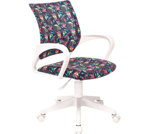 Офисное кресло Бюрократ Burokids 1W 1687097 мультиколор геометрия/пластик белый
