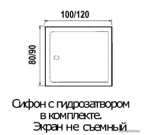 Душевой поддон River Wemor 100/80/14 S