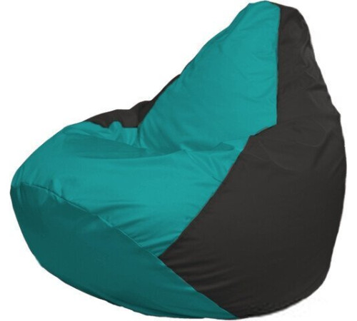 Кресло-мешок Flagman Груша Макси Г2.1-283 черный/бирюзовый